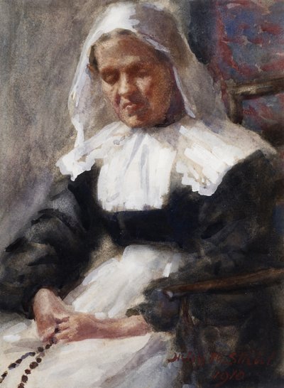 Nun Saying Her Rosary, 1910 by Helen M. Stiebel